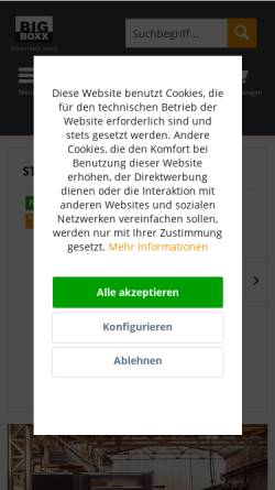 Vorschau der mobilen Webseite bigboxx.de, BIGBOXX GmbH & Co.KG