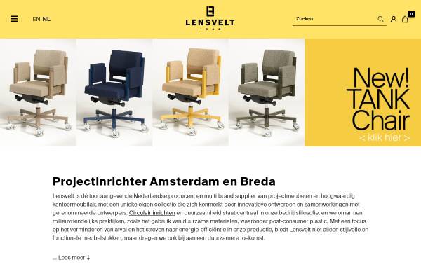 Vorschau von www.lensvelt.nl, Lensvelt - Büro- und Objekteinrichtungen