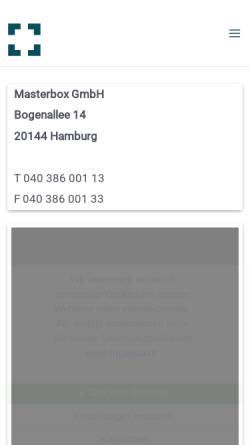 Vorschau der mobilen Webseite www.masterbox.de, Masterbox GmbH