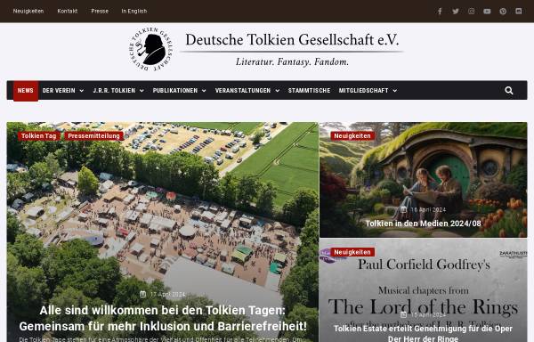 Vorschau von www.tolkiengesellschaft.de, Deutsche Tolkien-Gesellschaft e.V.