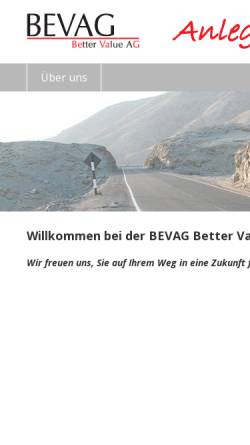 Vorschau der mobilen Webseite bevag.ch, Better Value AG
