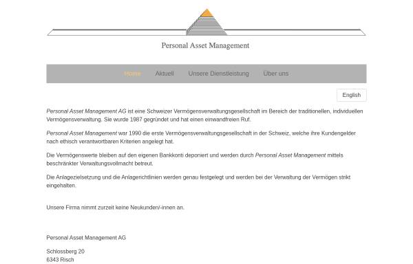Vorschau von www.pam-ag.ch, Personal Asset Management AG