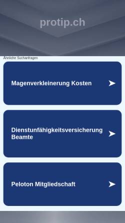 Vorschau der mobilen Webseite www.protip.ch, ProTIP Financial Products AG