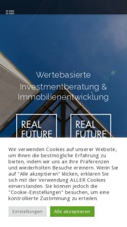 Vorschau der mobilen Webseite www.realfuture.ch, Real Future AG
