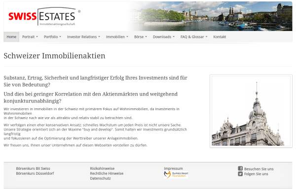 Vorschau von www.swiss-estates.ch, SE Swiss Estates AG