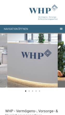 Vorschau der mobilen Webseite whp.ch, WH&P Weibel, Hess & Partner AG