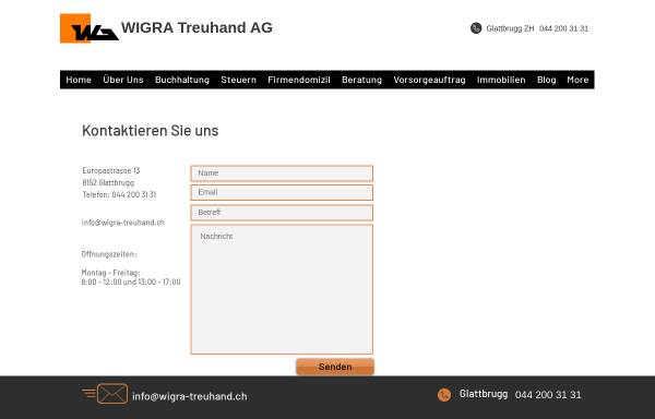 Vorschau von www.wigra-treuhand.ch, WIGRA Treuhand AG