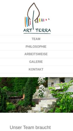 Vorschau der mobilen Webseite www.artterra.de, Artterra Individuelle Gärten GmbH