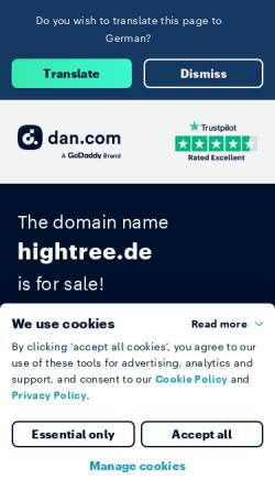 Vorschau der mobilen Webseite www.hightree.de, HighTree