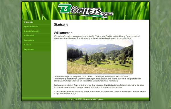 Vorschau von www.boehler-landschaftspflege.de, Lukas Böhler, Böhler Landschaftspflege