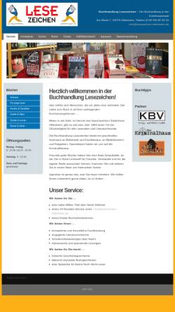 Vorschau der mobilen Webseite www.lesezeichen-hillesheim.de, Buchhandlung Lesezeichen