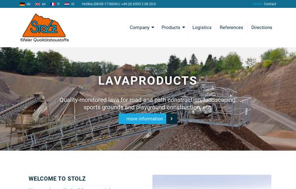 Vorschau von www.lava-stolz.de, Unternehmensgruppe Stolz