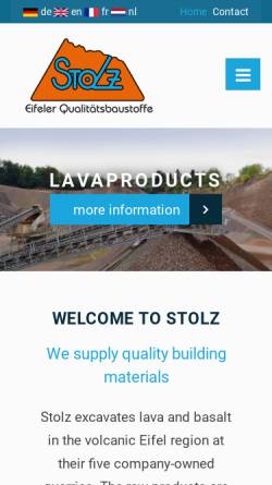 Vorschau der mobilen Webseite www.lava-stolz.de, Unternehmensgruppe Stolz