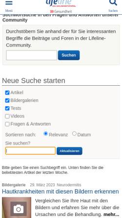 Vorschau der mobilen Webseite www.qualimedic.de, Pfeiffersches Drüsenfieber