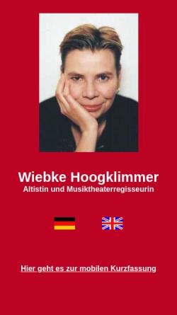 Vorschau der mobilen Webseite www.wiebkehoogklimmer.de, Wiebke Hoogklimmer