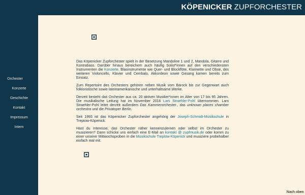 Vorschau von www.zupfmusik.de, Zupforchester Berlin-Köpenick
