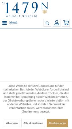Vorschau der mobilen Webseite www.weinhaus-nelles.de, Nelles, Weingut