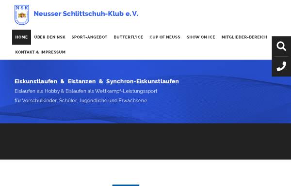 Vorschau von www.neusser-sk.de, Neusser Schlittschuh-Klub e.V. (NSK)