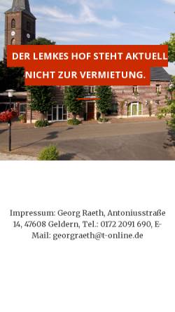 Vorschau der mobilen Webseite www.lemkes-hof.de, Lemkes Hof