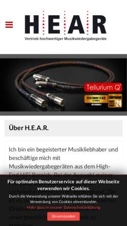 Vorschau der mobilen Webseite h-e-a-r.de, H.E.A.R GmbH
