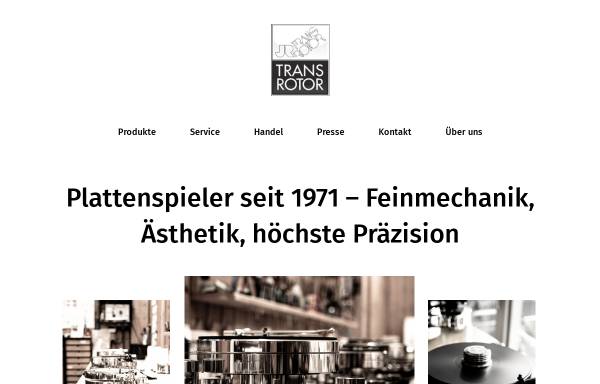 Vorschau von transrotor.de, Transrotor, Räke Hifi/Vertrieb GmbH