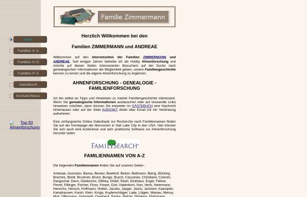 Vorschau von www.familie-zimmermann.de, Zimmermann und Andreae
