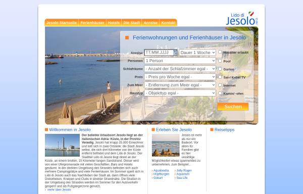 Vorschau von www.lido-di-jesolo.info, Lido di Jesolo - Dein Adria Urlaub