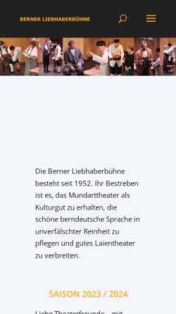 Vorschau der mobilen Webseite www.blb-bern.ch, Berner Liebhaberbühne