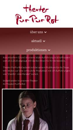 Vorschau der mobilen Webseite www.theater-purpurrot.ch, Freienstein, Theater Purpurrot