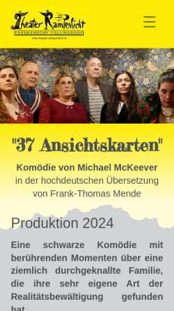 Vorschau der mobilen Webseite www.theater-rampenlicht.ch, Frenkendorf-Füllinsdorf, Theater Rampenlicht