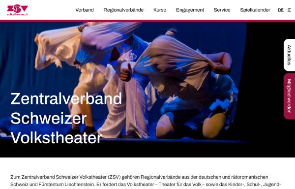 Vorschau von www.volkstheater.ch, Zentralverband Schweizer Volkstheater - ZSV