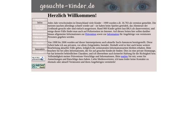 Vorschau von www.gesuchte-kinder.de, Gesuchte Kinder