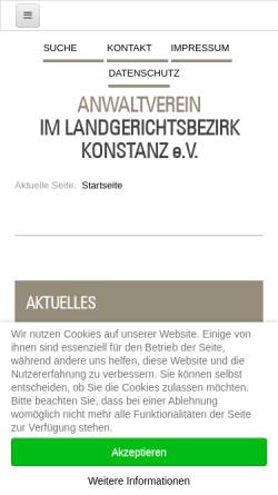 Vorschau der mobilen Webseite anwaltverein-konstanz.de, Anwaltsverein im Landgerichtsbezirk Konstanz e.V.