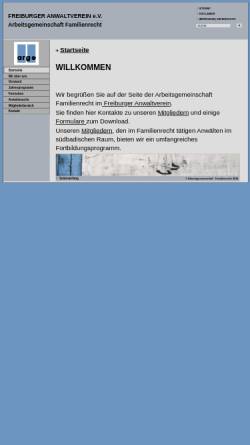 Vorschau der mobilen Webseite www.arge-familienrecht-freiburg.de, Freiburger Anwaltverein e.V.