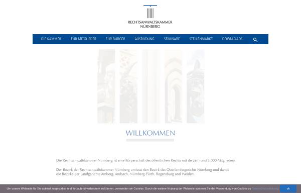 Vorschau von www.rak-nbg.de, Rechtsanwaltskammer Nürnberg