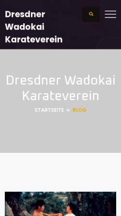 Vorschau der mobilen Webseite www.karate-wadokai-dresden-ev.de, Karate - Wado Kai - Dresden e.V.