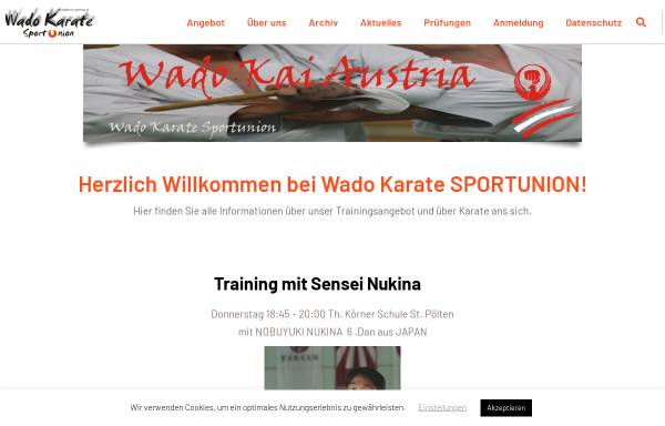 Vorschau von wadokarate.sportunion.at, Wado Karate Austria