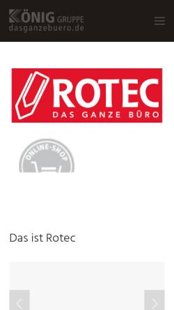 Vorschau der mobilen Webseite www.rotec-cottbus.de, Rotec Bürotechnik GmbH