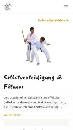 Vorschau der mobilen Webseite www.ju-jutsu-club-wetzlar.de, Ju-Jutsu Club Wetzlar e.V.