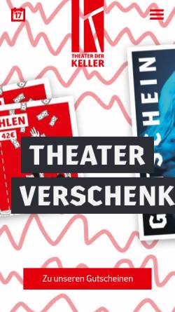 Vorschau der mobilen Webseite www.theater-der-keller.de, Köln, theater der keller
