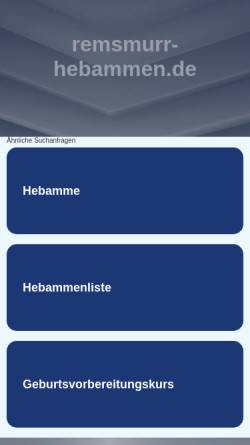 Vorschau der mobilen Webseite www.remsmurr-hebammen.de, Hebammenverband Rems-Murr-Kreis