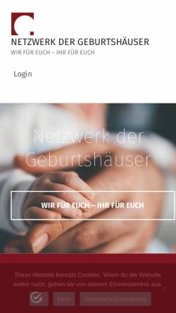 Vorschau der mobilen Webseite www.netzwerk-geburtshaeuser.de, Netzwerk der Geburtshäuser in Deutschland