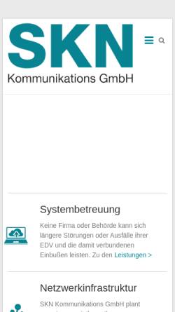 Vorschau der mobilen Webseite www.skn.de, SKN