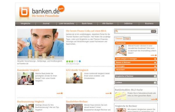 Vorschau von www.banken.de, Banken.de