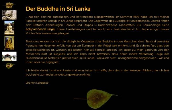 Vorschau von www.lengerke.de, Buddha in Sri Lanka [Lengerke, Jochen]