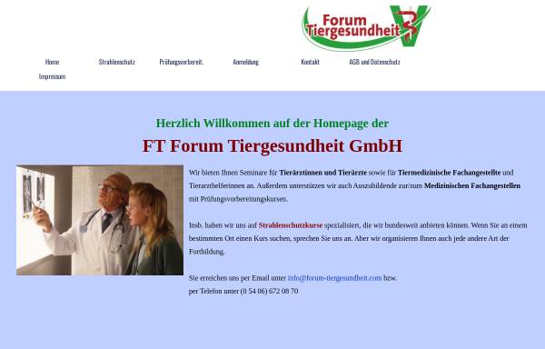 Vorschau von www.forum-tiergesundheit.de, Forum Tiergesundheit