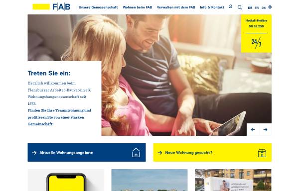 Vorschau von www.fab.sh, Flensburger Arbeiter-Bauverein eG