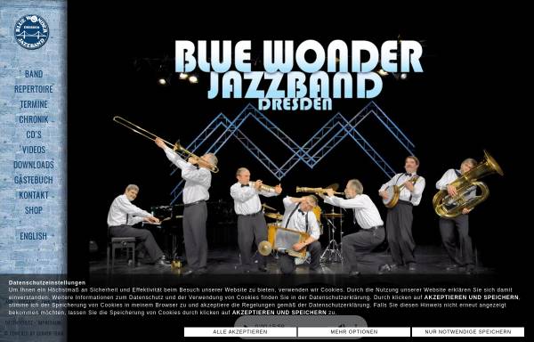 Vorschau von www.blue-wonder-jazzband.de, Blue Wonder Jazzband