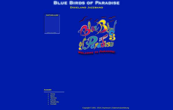 Vorschau von www.bluebirdsofparadise.de, Bluebirds of Paradise
