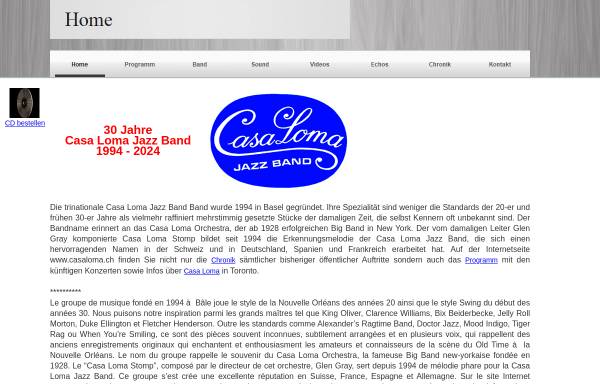 Vorschau von www.casaloma.ch, Casa Loma Jazz Band